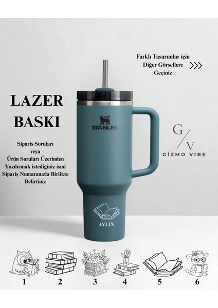 Kişiselleştirilebilir Stanley Quencher Pipetli Termos Bardak 1.18 Lt Özel Isimli fiyatları