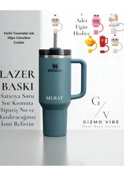 Kişiselleştirilebilir Stanley Quencher Pipetli Termos Bardak 1.18 Lt Özel Isimli modelleri