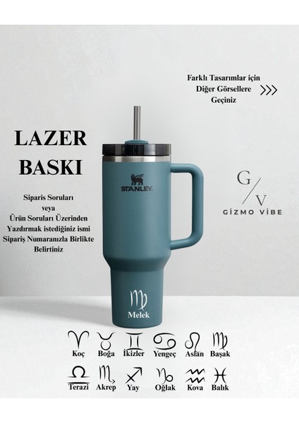 Kişiselleştirilebilir Stanley Quencher Pipetli Termos Bardak 1.18 Lt Özel Isimli fırsatları