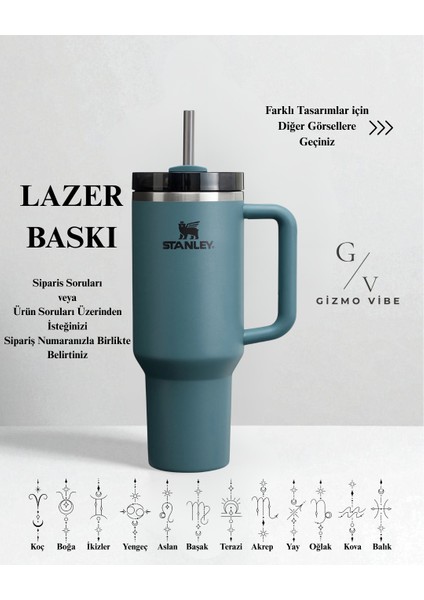 Kişiselleştirilebilir Stanley Quencher Pipetli Termos Bardak 1.18 Lt Özel Isimli indirimleri