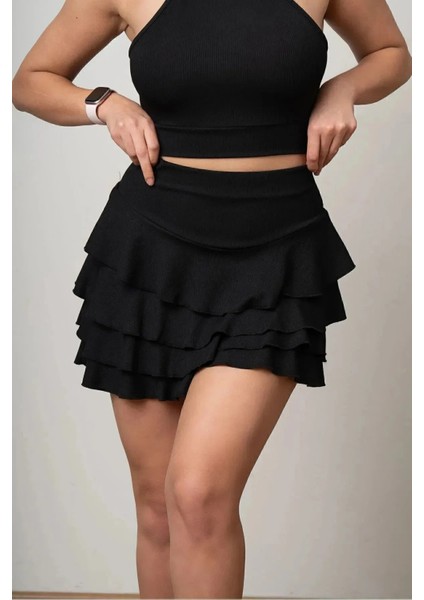 Mykanos Etek Bürümcük Yazlık Kadın Mini Etek