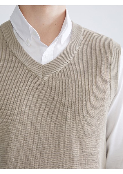 Yeni Sezon Standart Kalıp V Yaka Erkek Triko Süveter modelleri