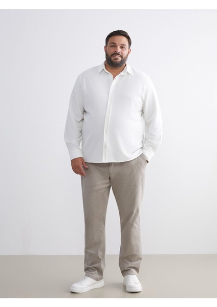 Yeni Sezon Büyük Beden Slim Fit Uzun Kollu Erkek Gömlek fiyatları