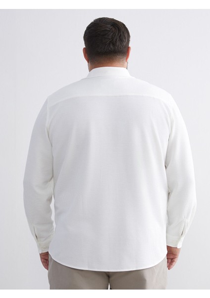 Yeni Sezon Büyük Beden Slim Fit Uzun Kollu Erkek Gömlek fırsatları