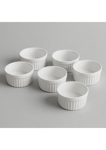 Seramık 6 Lı Beyaz Sufle Kek Kabı modelleri