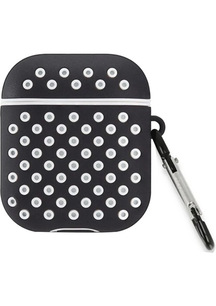 Bfs Airpods 2 (2.nesil) Spor Delikli Kılıf - Siyah-Beyaz