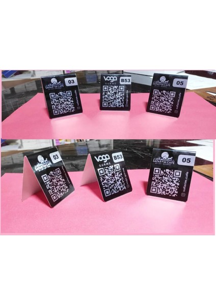 Masa Qr Kodlu Menü Metal 10 Lu Set
