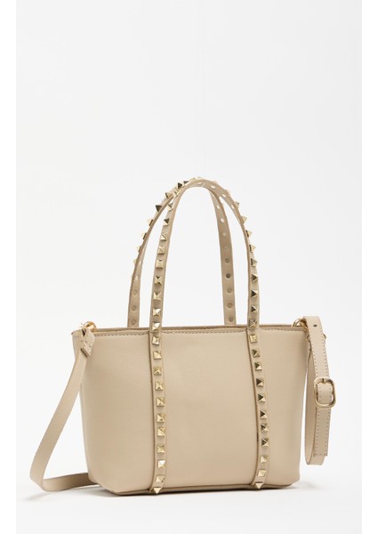 Vizon Kadın Zımba Detaylı Pu Deri Tokalı El ve Omuz Çantası fırsatları