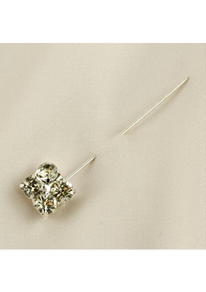 Ds-Derin Kare Taşlı Eşarp Iğnesi-Gümüş Rengi fiyatları