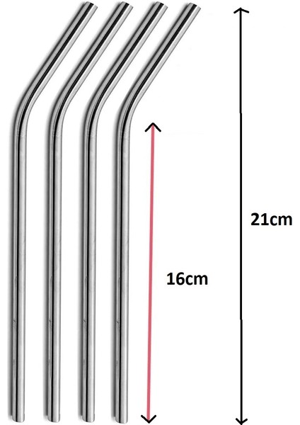 Paslanmaz Çelik Pipet Seti 5 Parça modelleri