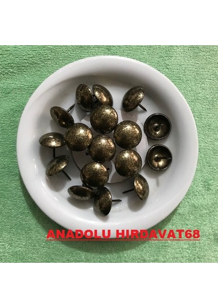 Kabara Raptiye Koltuk Çivisi Renk Antik Bakır Çapı:18 mm 10ADET