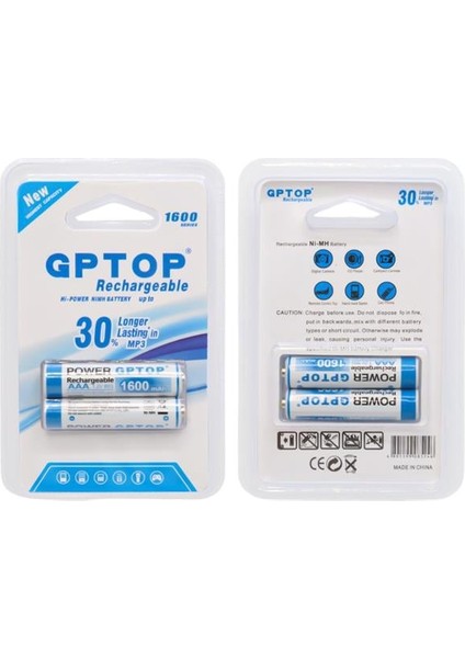 Powermaster PM-9539 Ni-Mh 1.2V 1600MAH Aaa Şarj Edilebilir Şarjlı Ince Kalem Pil (2'li Paket) fırsatları