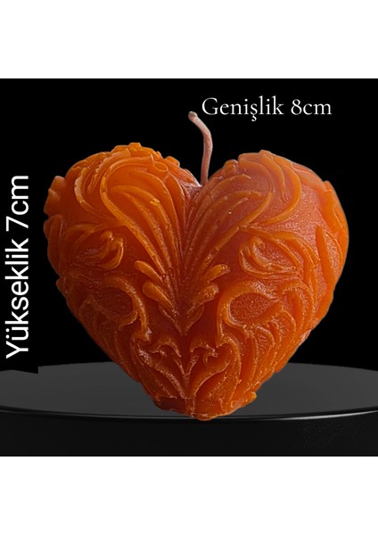Dekortif Kalp Kokulu Mum Figürü
