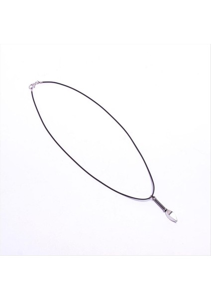 Ds-Derin Hançer Figürlü Vinlex Deri Kolye-Gümüş Rengi fiyatları