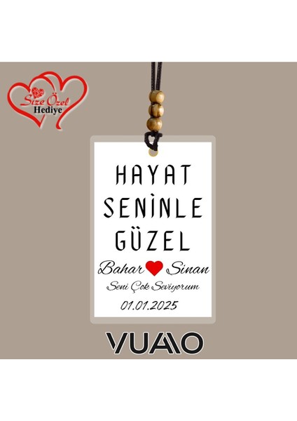 Kişiye Özel Isimli, Fotoğraflı ve Sözlü Araba Süsü - Araba Dikiz Aynası Süsü - Size Özel Hediye