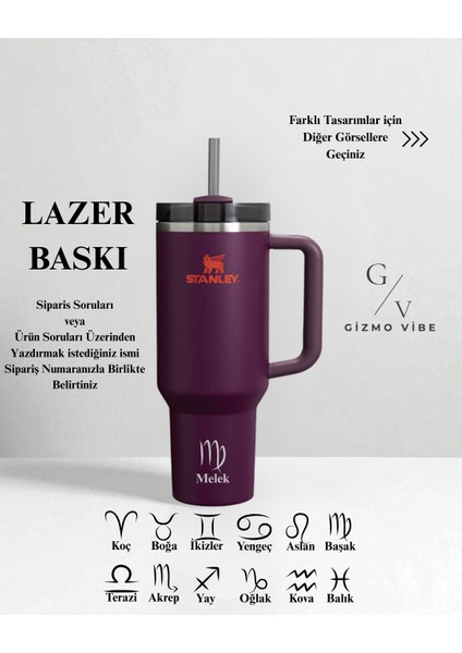 Kişiselleştirilebilir Stanley Quencher Pipetli Termos Bardak 1.18 Lt Özel Isimli/ Tasarımlı fırsatları