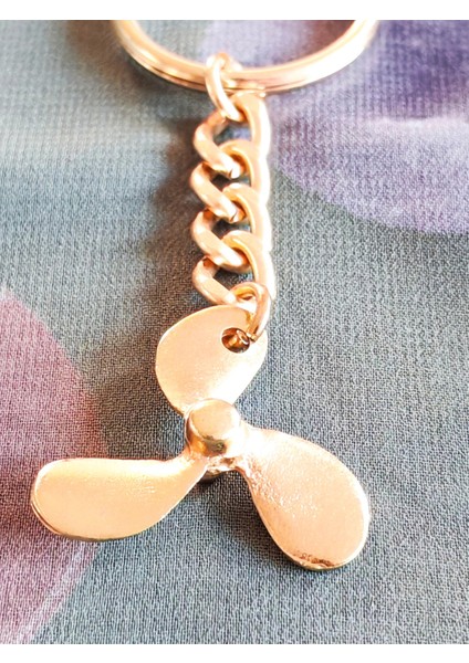 Metal Tekne Pervanesi Sarı Anahtarlık