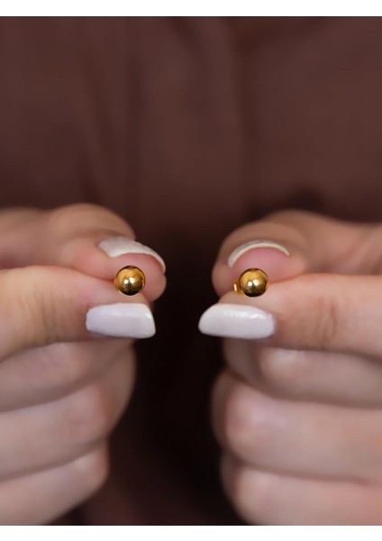 14 Ayar Altın Top Küpe 5 mm fırsatları
