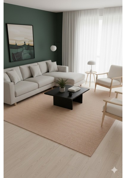 Sisalya Modern Sisal Jüt Dokuma Kilim Hasır Yıkanabilir Halı Düz Jut