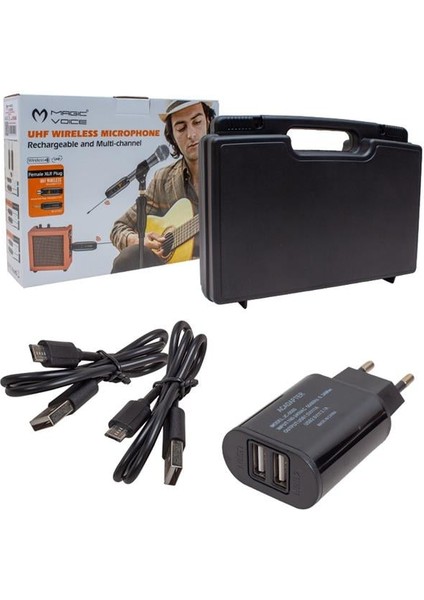 Magicvoice Uhf Gitar Tip Kablosuz Mikrofon (Genel Enstrümanlar Için) MV-19586 modelleri
