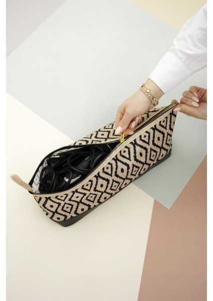 Saç Düzleştirici Maşa Çantası Makyaj Kozmetik Seyahat Büyük Makyaj Çantası