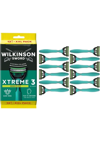 Xtreme 3 Sensitive 12 Adet Xxl Erkek Tıraş Bıçağı- Hassas Ciltler modelleri
