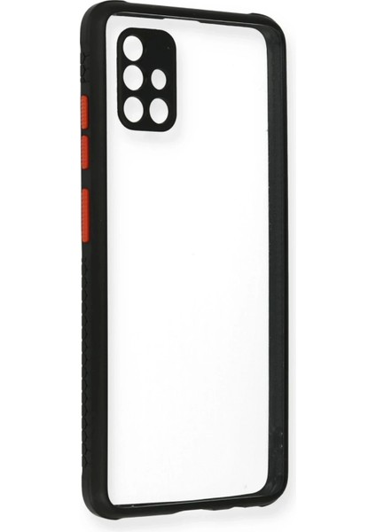 Bfs Samsung Galaxy A71 Kılıf Miami Şeffaf Silikon - Siyah