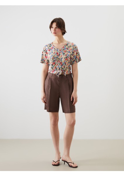 Yeni Sezon V Yaka Çiçekli Bluz fiyatları