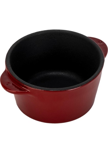 Döküm Yuvarlak Sufle / Sos Kabı. Çap(Ø)8cm.-Bordo fiyatları
