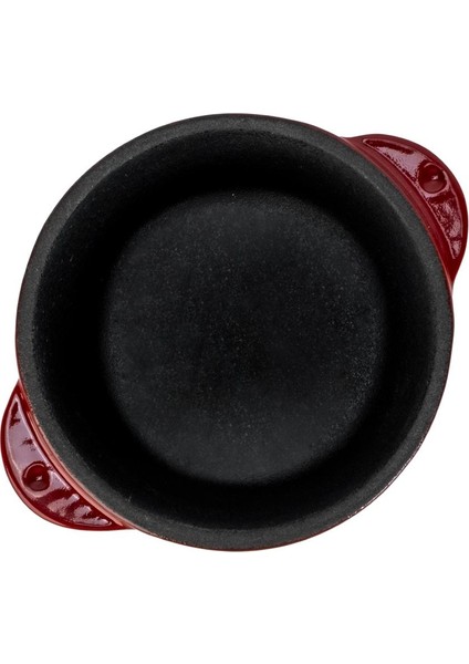 Döküm Yuvarlak Sufle / Sos Kabı. Çap(Ø)8cm.-Bordo modelleri