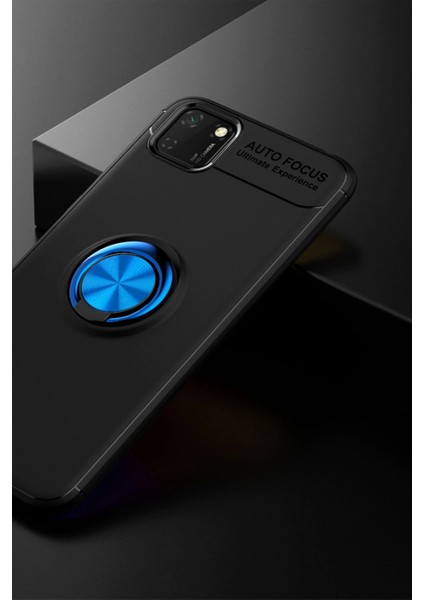 Bfs Huawei Y5P Kılıf Range Yüzüklü Silikon - Siyah-Mavi fiyatları