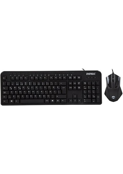 Everest UN-797 Plus Siyah USB Combo Q Multimedia Klavye + Mouse Set