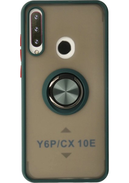 Bfs Huawei Y6P Kılıf Montreal Yüzüklü Silikon Kapak - Yeşil