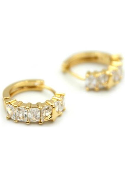 Taşlı Halka Küpe - Altın fiyatları