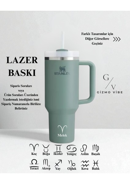 Kişiselleştirilebilir Stanley Quencher Pipetli Termos Bardak 1.18 Lt Özel Isimli fırsatları