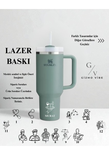 Kişiselleştirilebilir Stanley Quencher Pipetli Termos Bardak 1.18 Lt Özel Isimli indirimleri