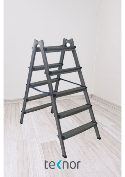 Çift Taraflı Dayanıklı Metal Basamaklı Merdiven