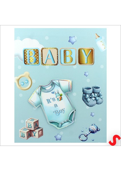 Bebek Fotoğraf Albümü Kutulu, 80 Resimlik - Mavi Tulum modelleri