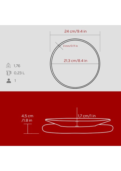 Döküm Yuvarlak Servis Tabağı ve Kayın Servis Ahşabı. ÇAP(Ø)21CM.-BORDO indirimleri