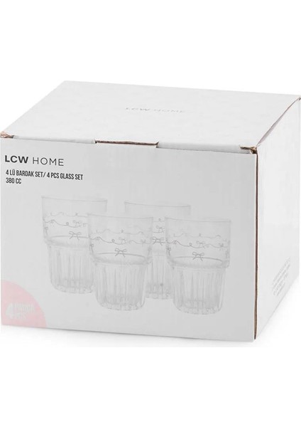 Cam Bardak Seti 4'lü 380 ml (W5) fırsatları