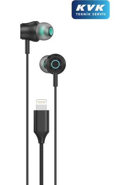 RV-BKG514L Iphone Lightning Girişli Kablolu Kulaklık Yüksek Bass Tak Çalıştır