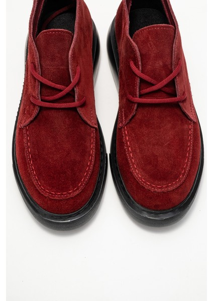 Lılya Bordo Süet Hakiki Deri Kadın Chukka Bot fiyatları