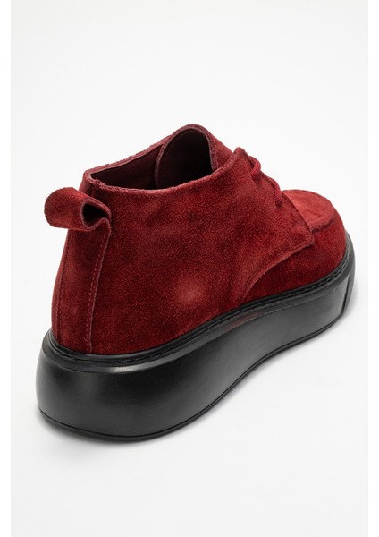 Lılya Bordo Süet Hakiki Deri Kadın Chukka Bot indirimleri