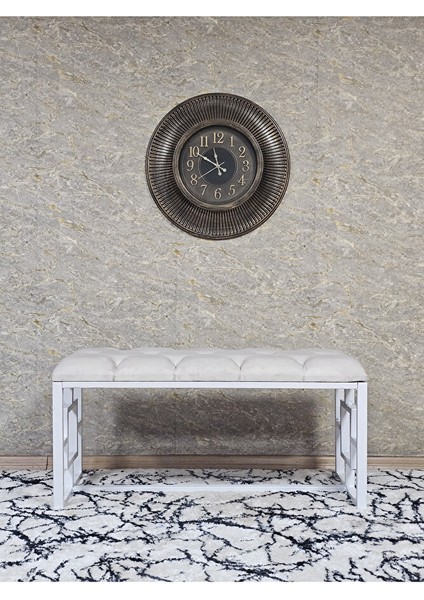 Beyaz Boyalı Içi Kareli Diktörtgen 100 cm x 40 cm Oturak Puf - Bench - Makyaj Oturağı - Oturak Krem Renk 100 x 40 Boyut/ebat modelleri