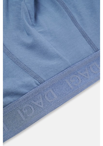 Gri Mavi Düz Micro Modal Boxer modelleri