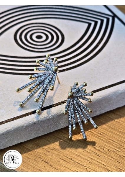 Glow Earrings – Gold Kaplama Taş Detaylı Kadın Küpe (KOD-333) fiyatları