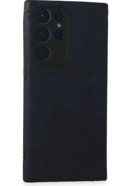 Bfs Samsung Galaxy S22 Ultra Kılıf Loop Deri Silikon - Lacivert