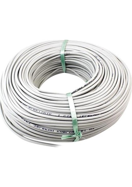 Powermaster 3 Telli 1 Hat 1 Çift 100 Metre Telefon Hat Kablosu (1*2+1*0.50)