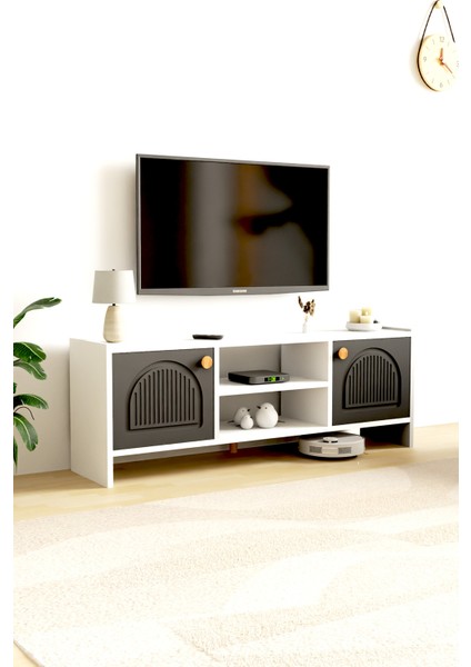 Molde Bohem Tv Sehpası Mdf Membran Kapaklı Raflı Tv Ünitesi Televizyon Sehpası fiyatları