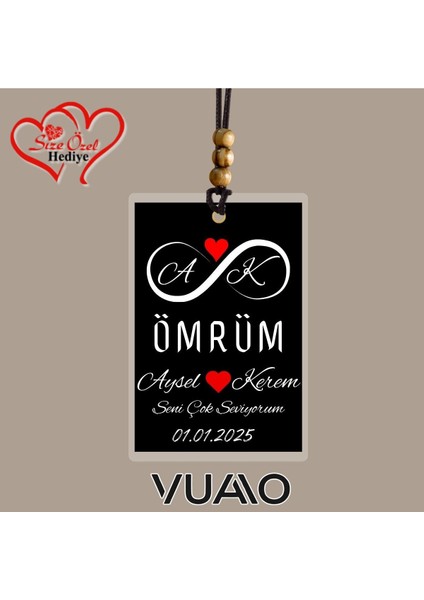 Kişiye Özel Isimli, Fotoğraflı ve Sözlü Araba Süsü - Araba Dikiz Aynası Süsü - Size Özel Hediye